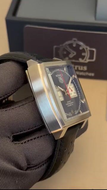 Video de TAG Heuer Mônaco 40mm - AÇO/MOSTRADOR AZUL - COURO