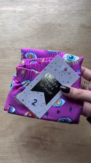 Video de Calça Legging Infantil Estampada Pop