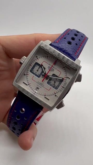 Video de TAG Heuer Mônaco 40mm - AÇO/MOSTRADOR BRANCO - COURO