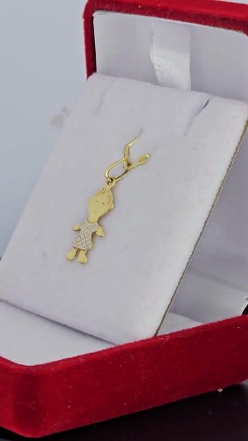 Video de Dije Nene Oro 18k Combinado Blanco Y Amarillo 8x16 Mm C673 C674