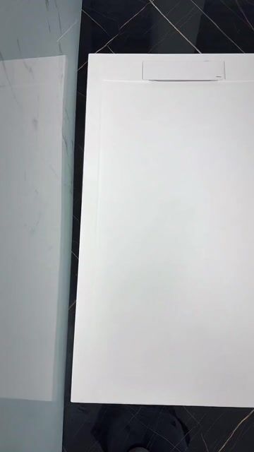Video de Receptaculo plato de ducha Stonetech resina simil piedra blanco con desague 90x70cm Peirano PDU101
