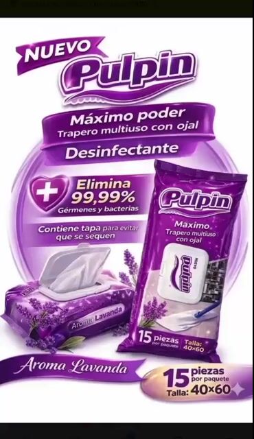 Video de Trapo o paño de Piso | Descartable | Aroma LAVANDA - 15 Unidades