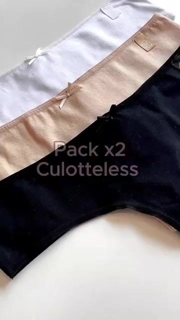 Video de PACK X 2 CULOTTE LESS LISO C/ ELASTICO (A040E)