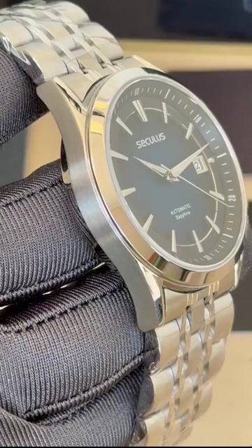 Video de Seculus Automático 77349G0SVNA2 40mm - AÇO/MOSTRADOR AZUL