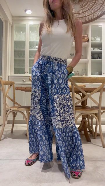 Video de Pantalón block print - SOHO BLUE