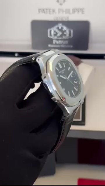 Video de Patek Philippe 38mm - AÇO/MOSTRADOR PRETO - COURO