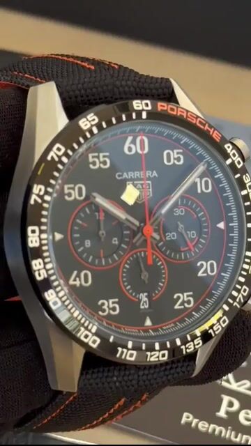 Video de TAG Heuer Carrera Porsche 44mm - AÇO/MOSTRADOR PRETO - NYLON