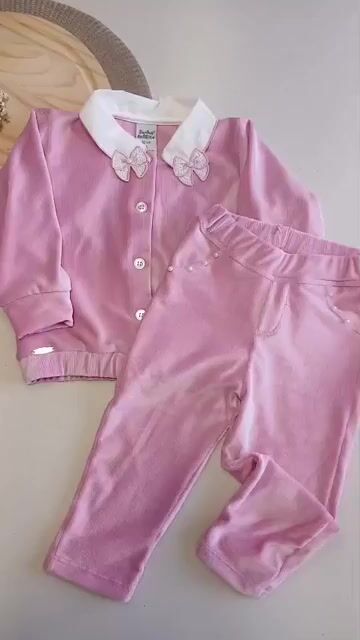 Vídeo de Conjunto Infantil Menina Plush Sweet Shine Rosa - Sonho Mágico