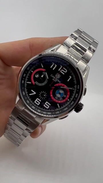 Video de TAG Heuer Carrera BMW 48mm - AÇO/MOSTRADOR PRETO COM ROSA