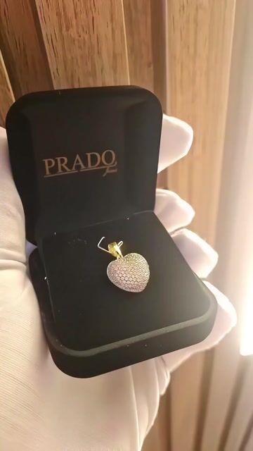 Video de Pingente Coração Em Ouro 18k Cravejado De Zircônias Berloque