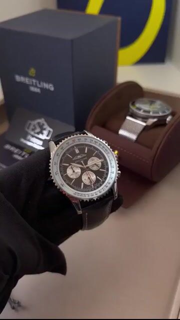 Video de Breitling Navitimer 47mm - AÇO/MOSTRADOR PRETO - COURO