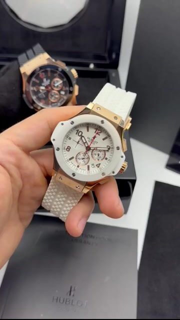 Video de Hublot Steel 44mm - AÇO ROSE/MOSTRADOR BRANCO - SILICONE