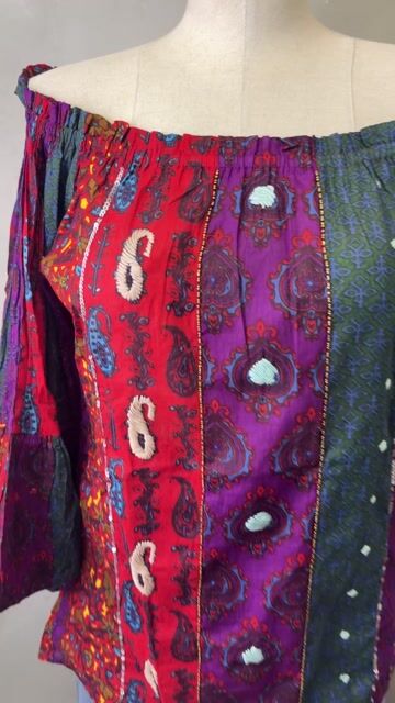 Video de Bata boho estampada Patwork