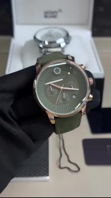 Video de Montblanc 43mm - AÇO ROSE/MOSTRADOR VERDE - COURO