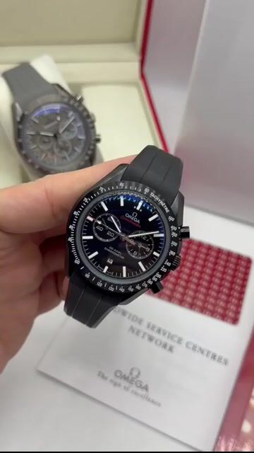 Video de Omega Speedmaster 44mm - AÇO/MOSTRADOR PRETO - SILICONE