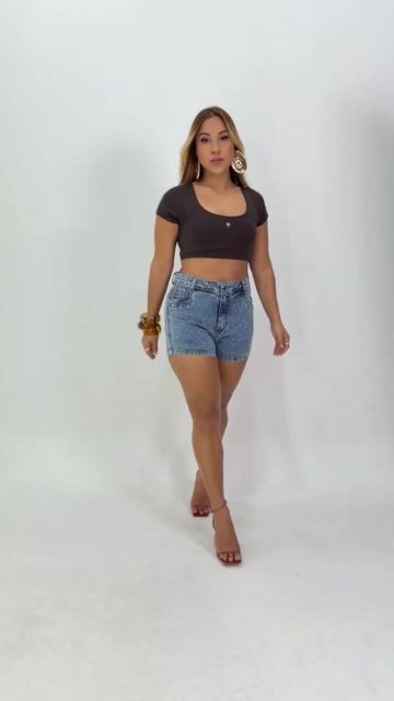 Vídeo de Cropped poliamida premium