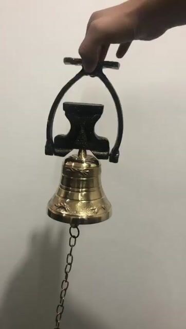 Vídeo de Sino De Bronze 1kg Com Suporte Parede
