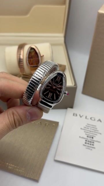 Video de Bvlgari Serpenti Tubogas 33mm - AÇO/MOSTRADOR PRETO