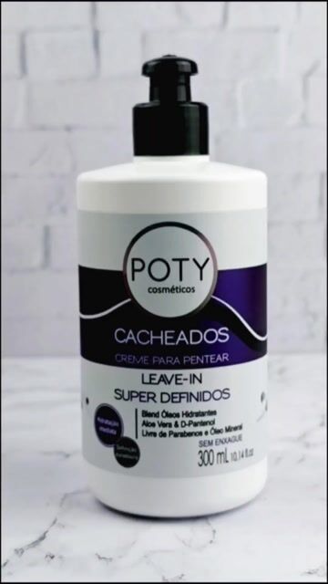 Vídeo de Creme para Pentear Cacheados 300ml Poty Cosméticos