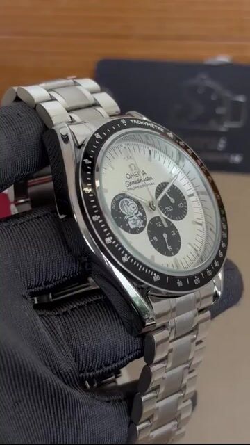 Video de Omega Speedmaster 45mm - AÇO/MOSTRADOR BRANCO - (SNOOPY)