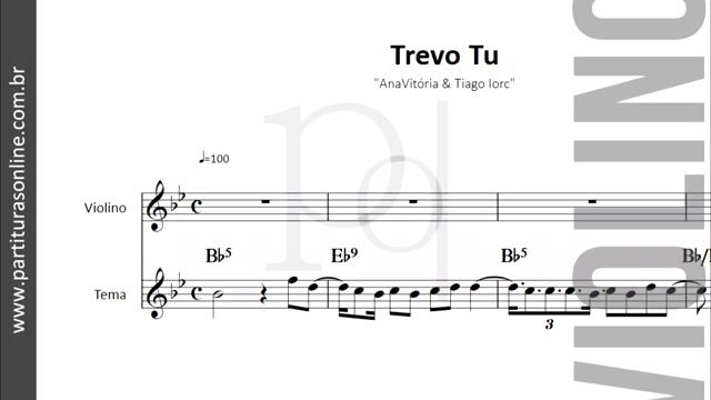Vídeo de Trevo Tu • AnaVitória & Tiago Iorc - ( acompanhamento Violino )