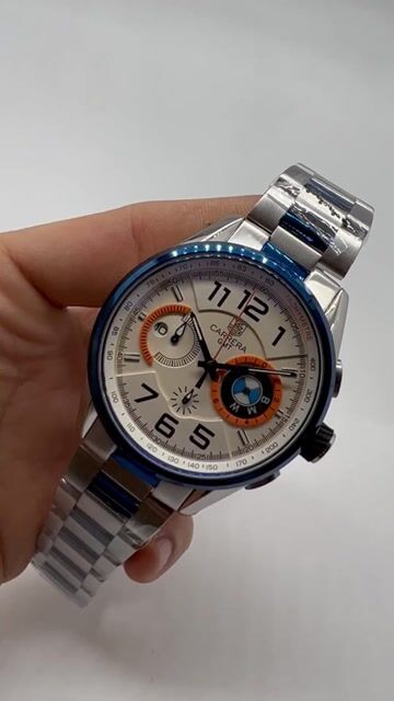 Video de TAG Heuer Carrera BMW 48mm - AÇO/MOSTRADOR BRANCO COM LARANJA