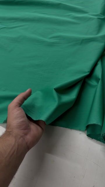 Vídeo de Tecido Tricoline Mercerizado - Fio 50 - Verde Seco