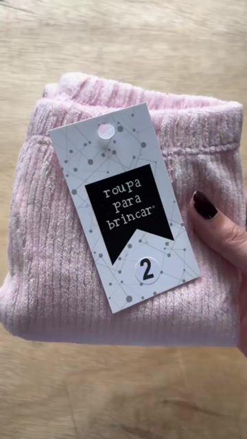 Video de Calça Legging Infantil Veludo Rosa