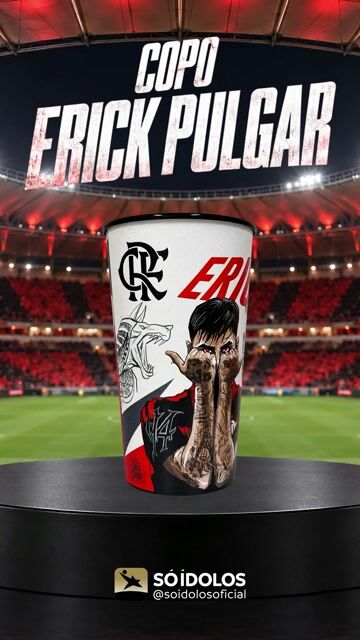 Vídeo de Copo Erick Pulgar Flamengo – Pitbull da Gávea 550 ml