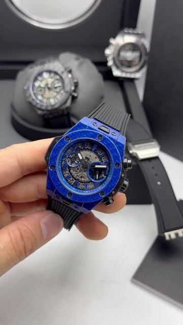 Video de Hublot Big Bang 43mm - FIBRA DE CARBONO AZUL/MOSTRADOR SKELETON - SILICONE
