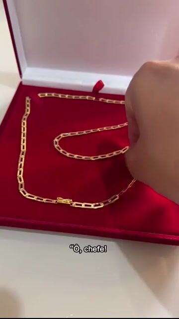 Video de Cordão laminado 3 mm banhado a ouro