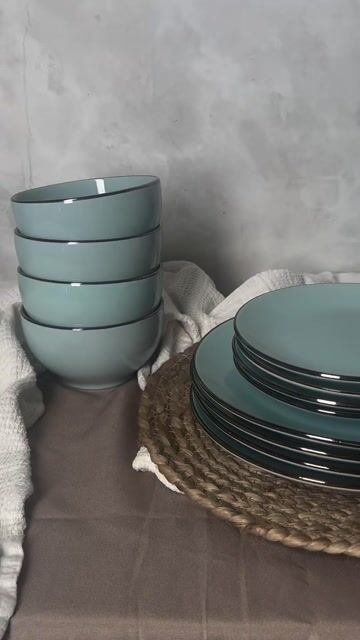 Video de Set X16 piezas de vajilla Turquesa