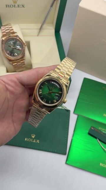 Video de Rolex Day-Date President 40mm - Mostrador verde