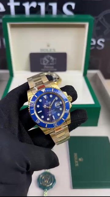 Video de Submariner 40mm - AÇO DOURADO/MOSTRADOR AZUL
