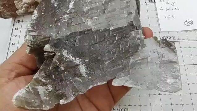 Video of 2 Piece Lot Selenite with Iron Oxide | Geometric Crystal 1.58 lbs