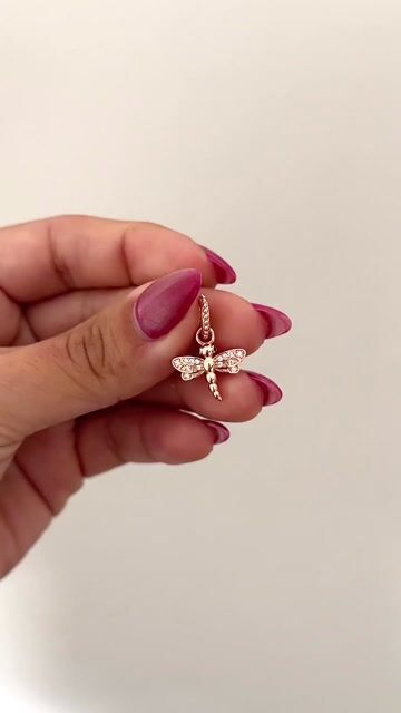 Video de Charm libélula plata rose
