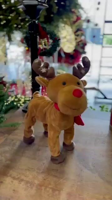 Vídeo de RENA PELUCIADA DECORATIVA NATAL 31 CM X 12 CM X 38 CM