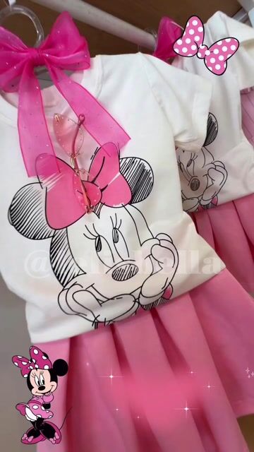 Vídeo de Conjunto Minnie Charm - Tam: 2, 4, 6, 8, 10, 12 e 14 anos