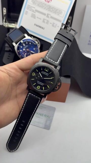 Video de Panerai Luminor Marina 47mm - AÇO PRETO/MOSTRADOR PRETO - COURO