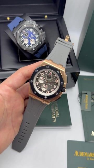 Video de Audemars Piguet Royal Oak Offshore 44mm - AÇO PRETO COM ROSE/MOSTRADOR PRETO - SILICONE