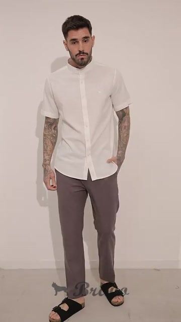 Video de Pantalón sastrero lino Viggo gris topo