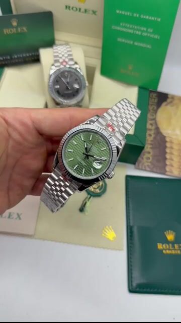 Video de Rolex Datejust - 40mm - Mostrador verde