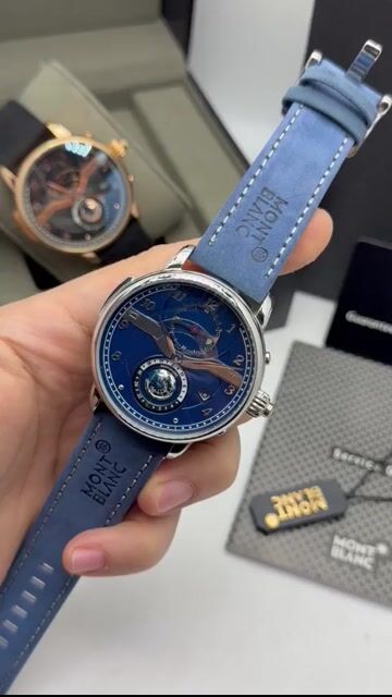 Video de Montblanc 44mm - AÇO/MOSTRADOR AZUL - COURO