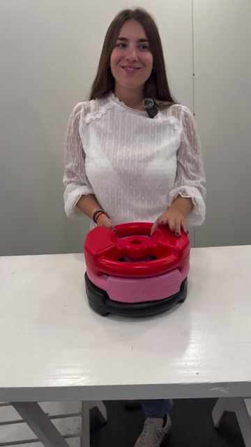 Video de Disco 5kg Pesa Plástico Tipo Body Pump C/ Agarre Colo Rojo