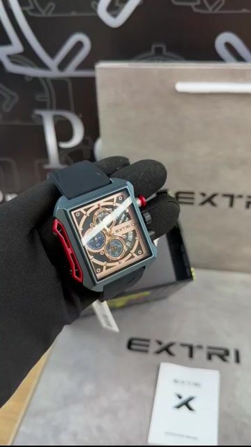 Video de EXTRI X6059 55mm - Aço/Mostrador Rosé - SILICONE