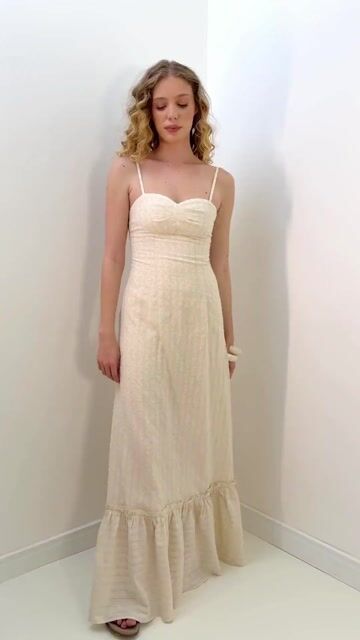 Video de Vestido Longo de Algodão
