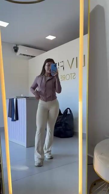 Video de Calça flare bailarina cintura alta COM BOLSO (poliamida)