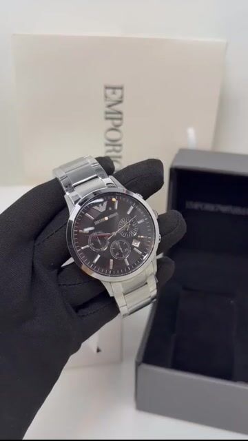 Video de Emporio Armani AR2447 43mm - Aço/Mostrador Preto