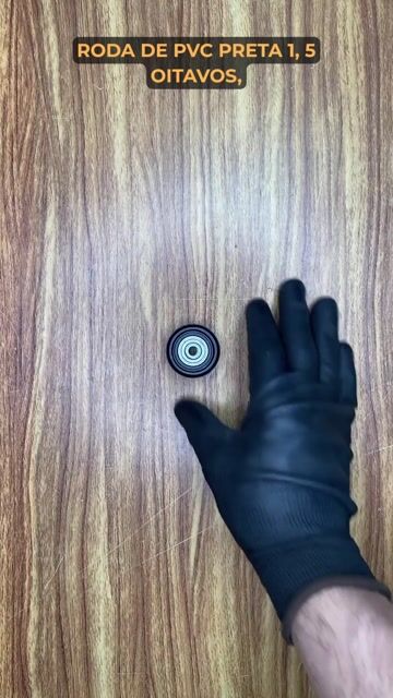 Vídeo de Rodinha Para Rodízio de PVC Preto 1.5" com Rolamento Duplo - Ajax