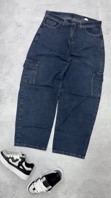 Video de Jean baggy cargo azul oscuro 16